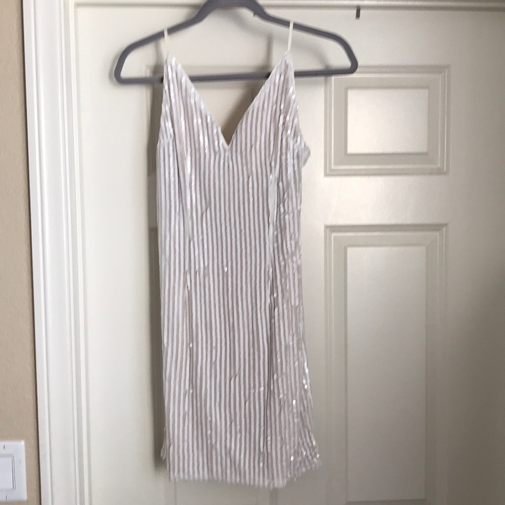 White Sequined Mini dress